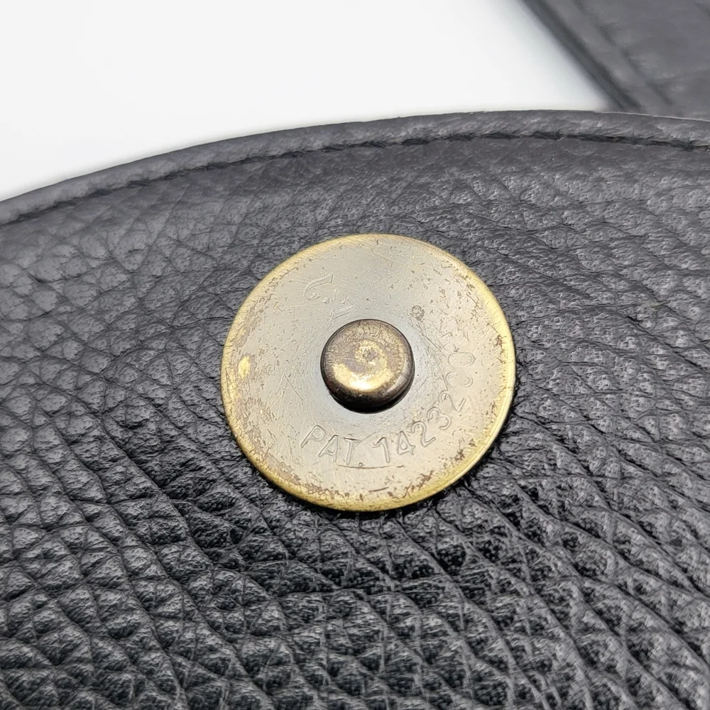 Yves Saint Laurent Cassandra Logo Black Leather Shoulder Bag Vintage Super Rare. - Picture 14 of 16